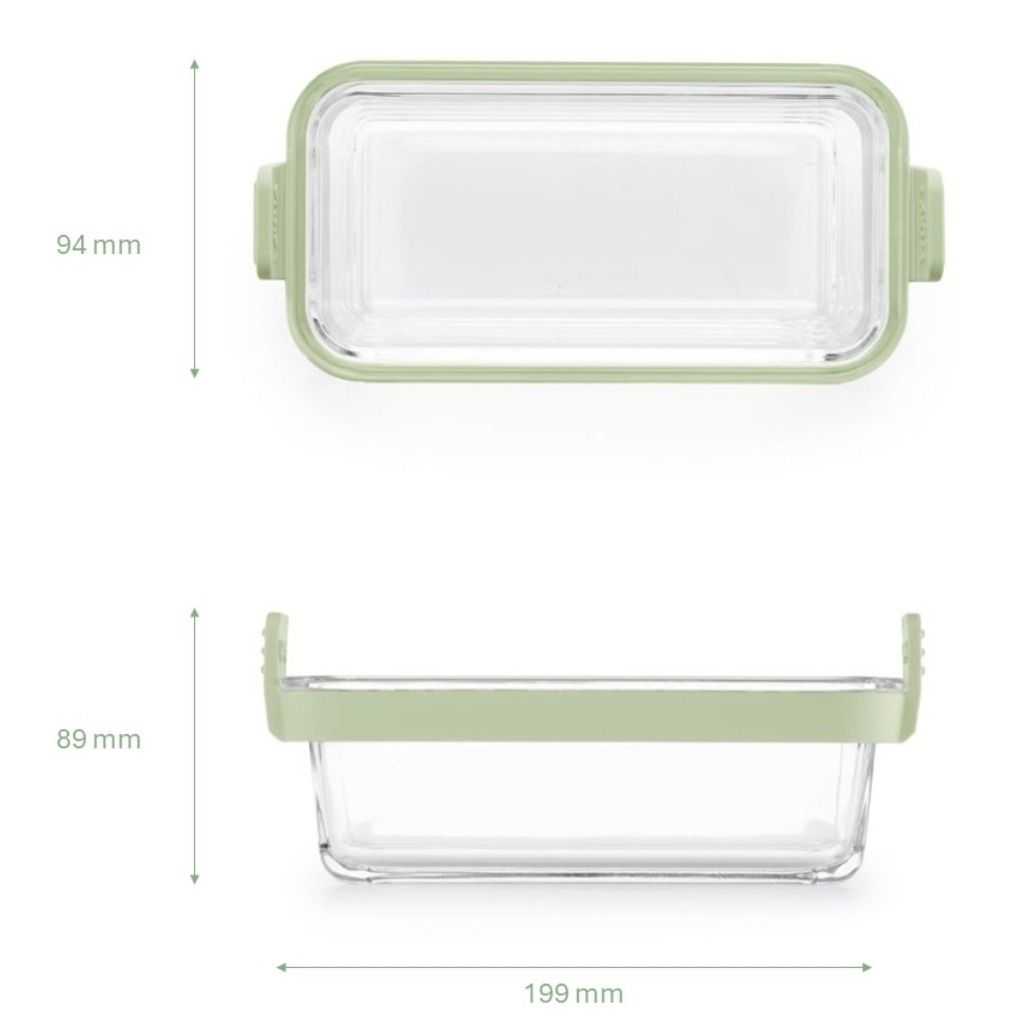 Lékué Air Fryer Dual Glass Dishes Set of 2 - Transparent