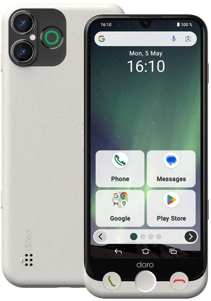 Doro Aurora A30 6/128GB White + Wireless Charging Station