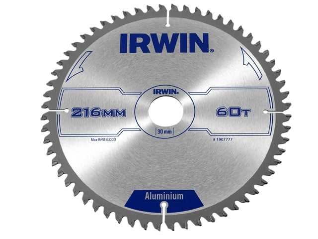 IRWIN Circular saw blade 216x30x2.5mm 60T TCG ALU 1907777