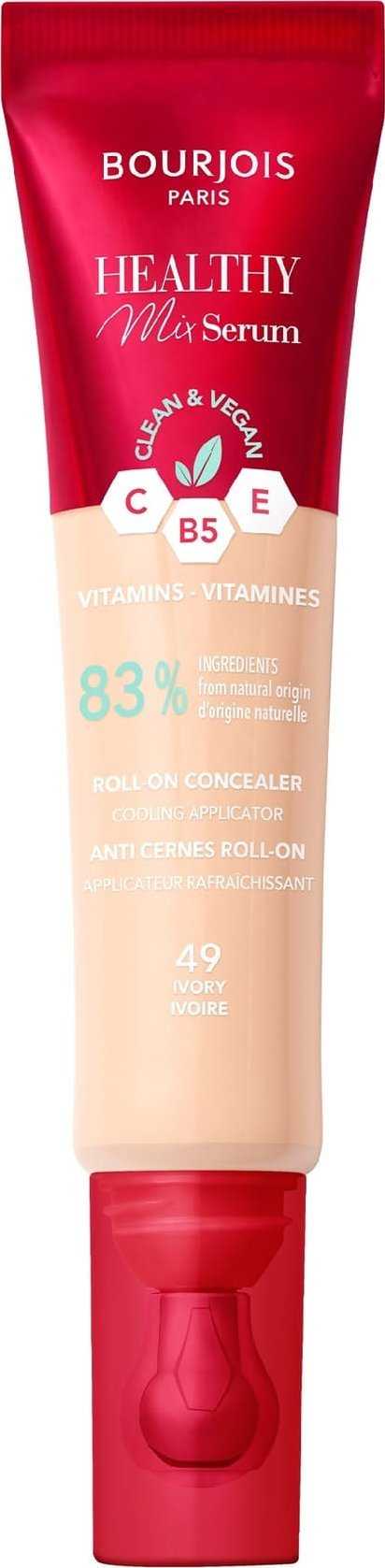 Bourjois Paris 6603385 Healthy Mix Serum Clean AND Vegan Roll-on Concealer Shade 13