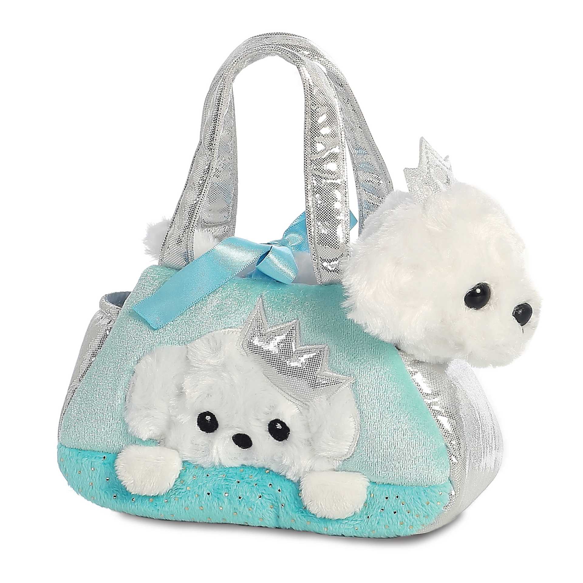FANCY PALS Plush poodle in a blue bag, 20 cm