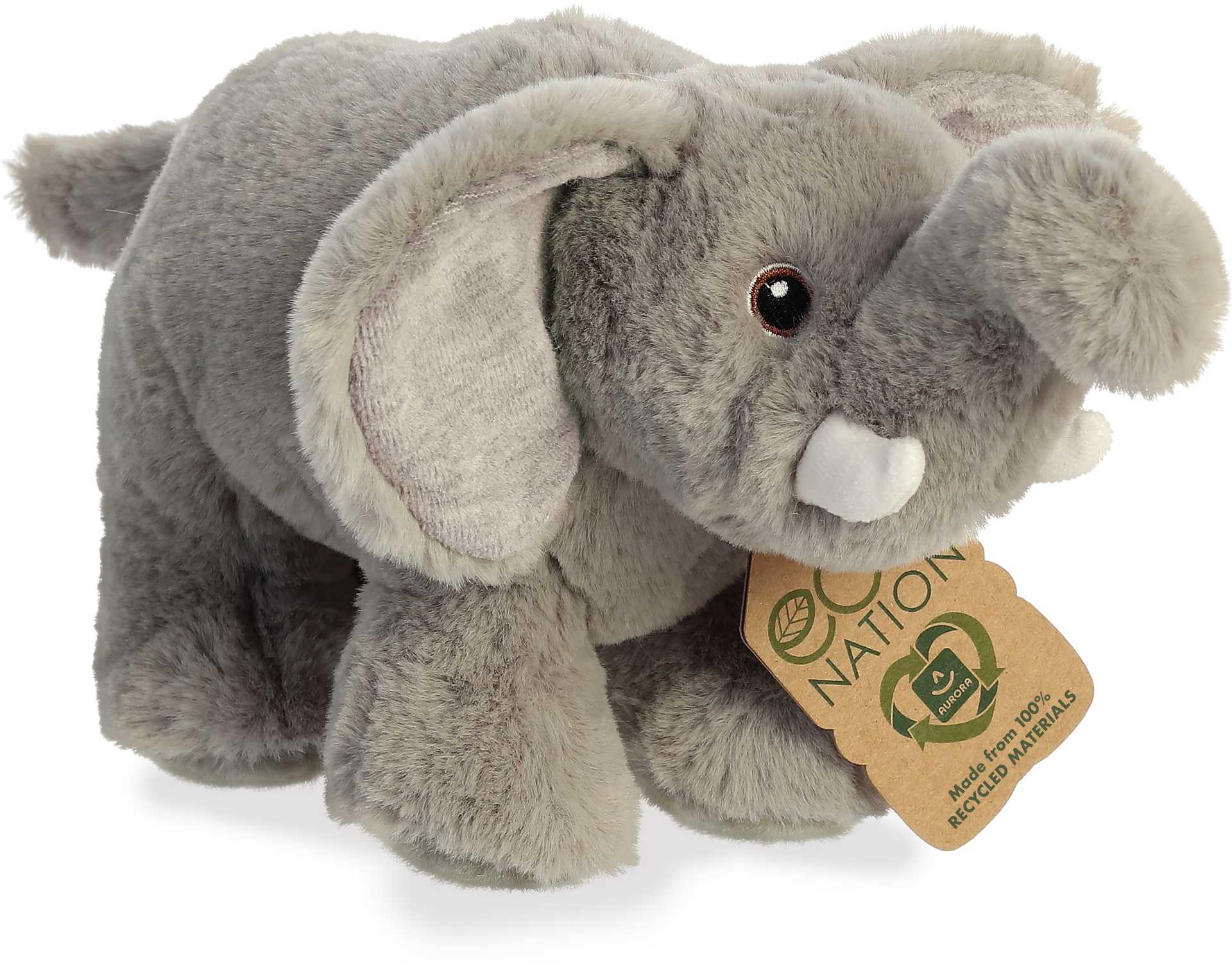 ECO NATION 7036735 AURORA Plush toy Elephant, 15 cm