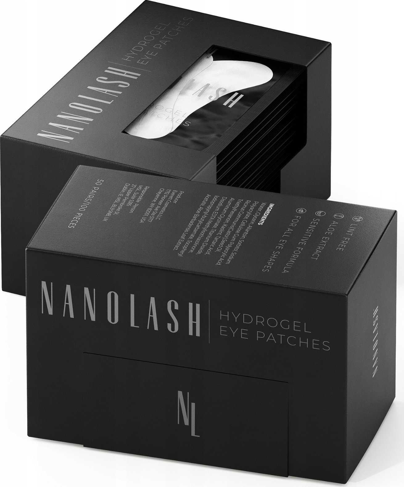 Noname 7089205 NANOLASH Hydrogel patches for eyelash extensions, 50 pairs