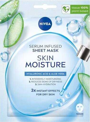 Nivea 7572467 Skin Moisture Serum Infused Sheet Mask W 1