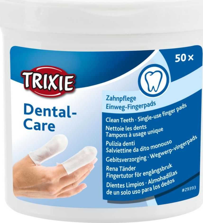 Trixie Dental pads for dog teeth washing and cleaning, 50 universal
