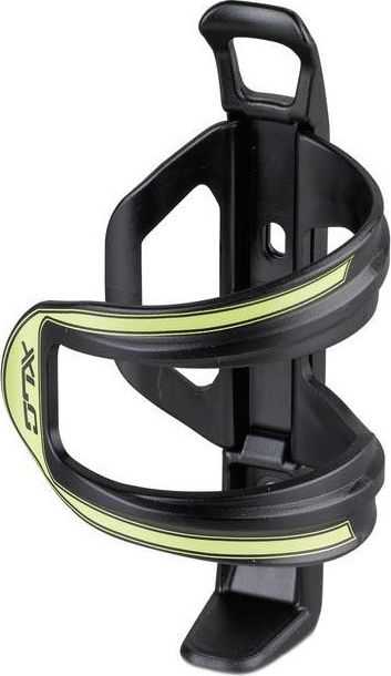 Romet Plastic bottle basket. Black/lime green XLC side cage