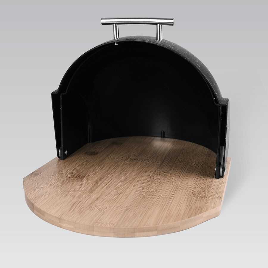 Maestro Bamboo-plastic breadbox (MR-1678G-BLACK)