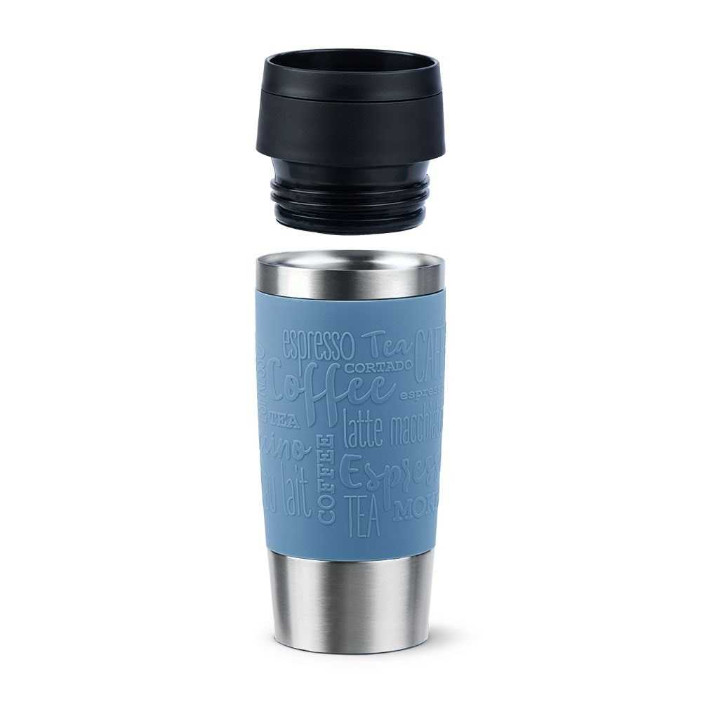 EMSA TRAVEL MUG Classic Thermo Mug (blue/stainless steel, 0.36 liters)