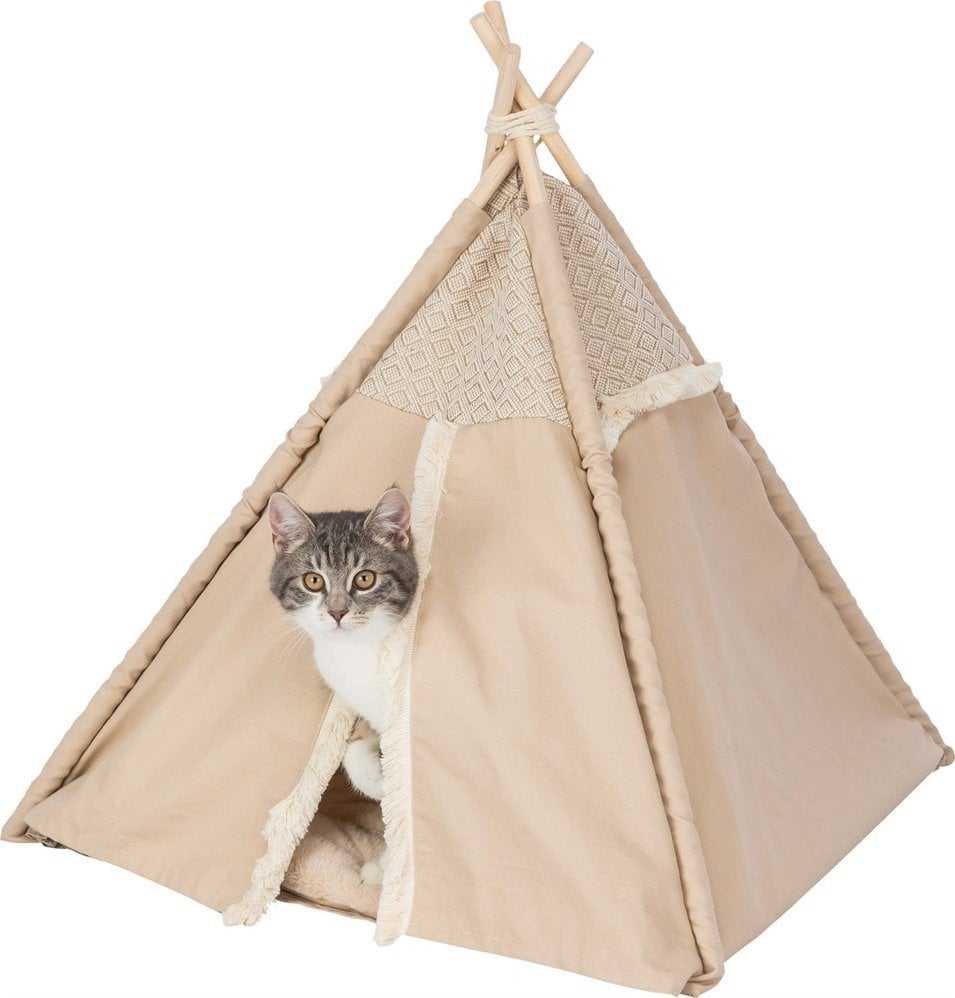 Trixie Boho Teepee, enclosed pet bed for dogs/cats, beige, 55 x 65 x 55