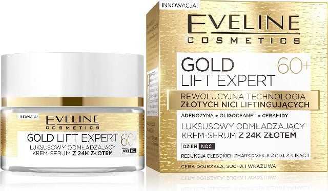 Eveline Gold Lift Expert 60+ Luxurious anti-aging cream-serum with 24K gold