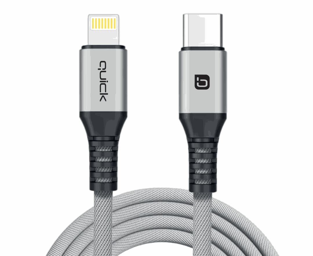 Quick Cable QB-112 USB-C Lightning 1.5m Grey
