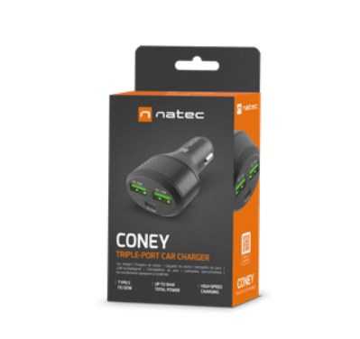 NATEC Coney PD 3.0 84W QC3.0 car charger