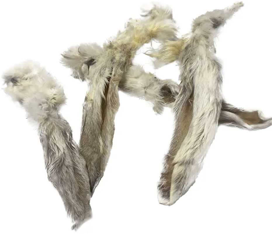 Grizy Rabbit ear treats with fur, 100 g