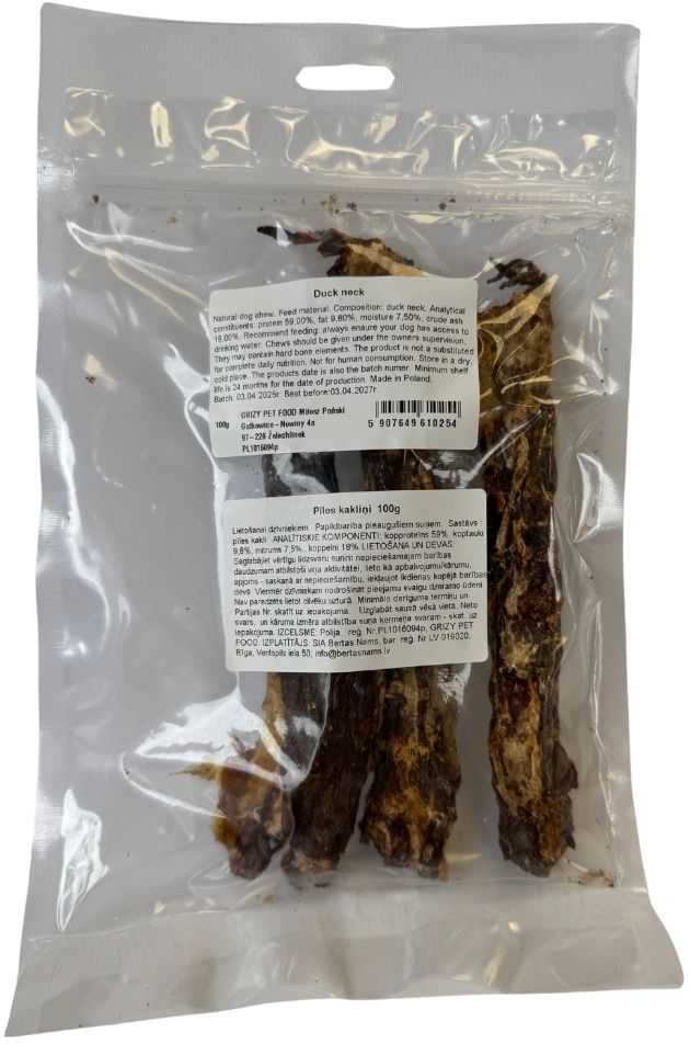 Grizy Frozen Duck Necks 100 g