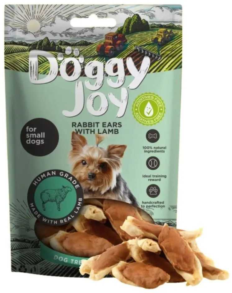 PetFest Doggy Joy rabbit ears with lamb, 55 g