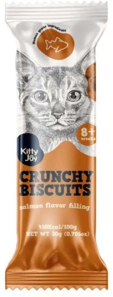 PetFest Kitty Joy crunchy cat treats with salmon flavor filling, 20 g