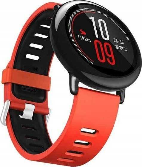 Beline 20mm Two-Tone Black/Orange Silicone Watch Strap