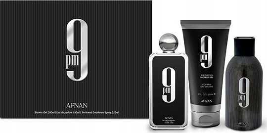 Afnan 9pm EDP 100ml + Shower Gel 150ml + Deodorant 150ml Set