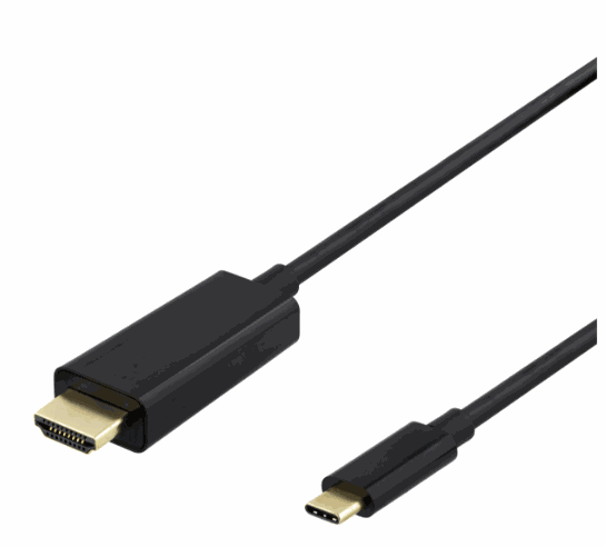 Deltaco HDMI to USB-C Cable 4K 60Hz 2m Black