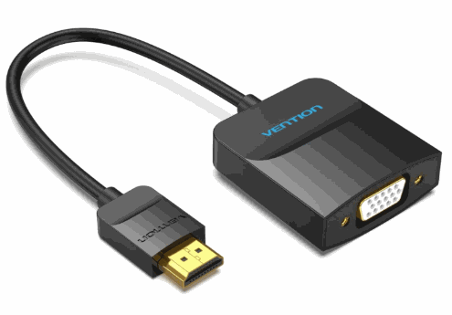Vention 0.15m Black HDMI to VGA Adapter