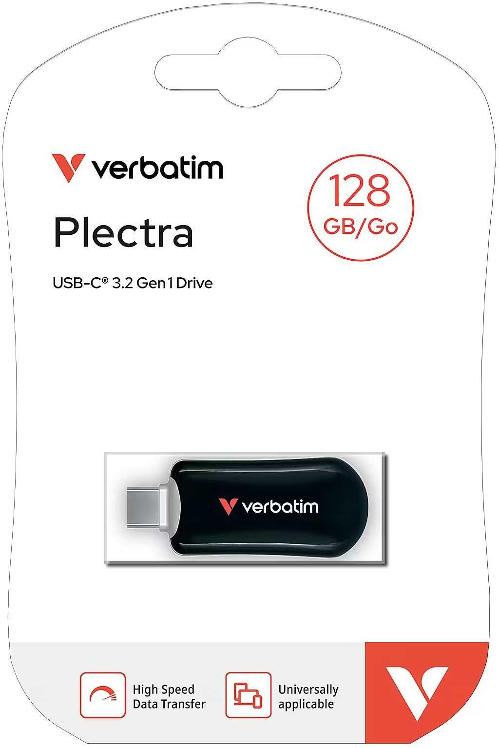 Verbatim 128GB USB-C 3.2 Gen 1 Plectra 30225 Black