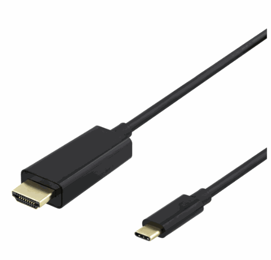 Deltaco USB-C to HDMI 4K Cable 0.5m black