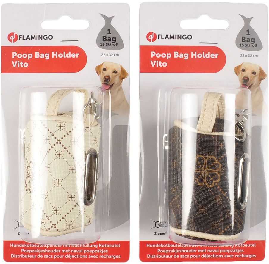 FLAMINGO Dog waste bag holder AND quot;VITO RIRI AND quot; 517265