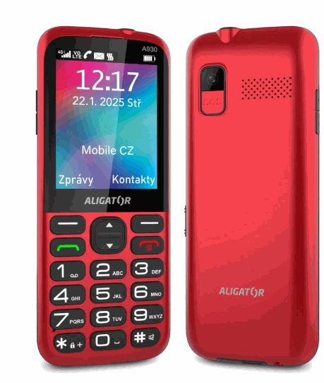 ALIGATOR A930 GPS Senior, red +