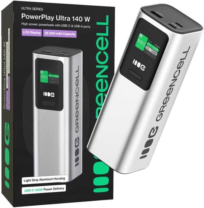 GREEN CELL AND quot;PowerPlay Ultra 25200mAh AND quot; Gray