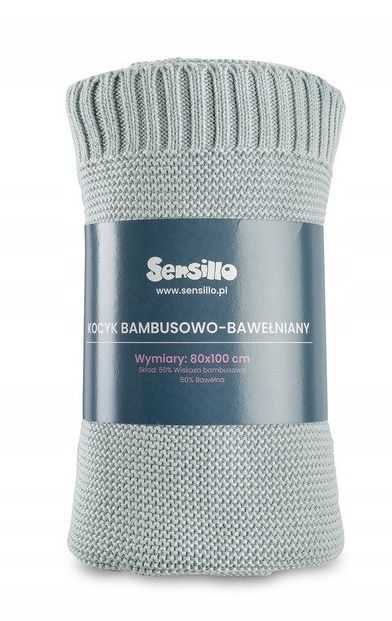 Sensillo Bamboo-Cotton Baby Blanket 80x100cm Grey