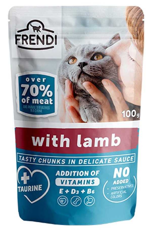 Frendi Pieces in lamb gravy – wet cat food – 100 g