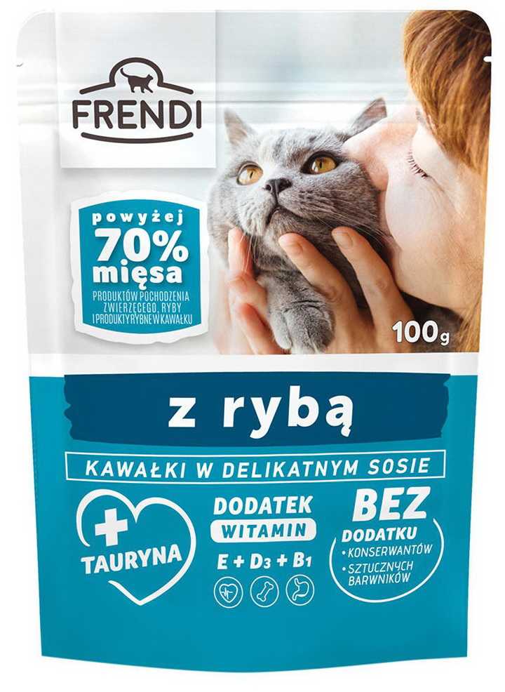 Frendi Pieces in sauce with fish – wet cat food – 100 g