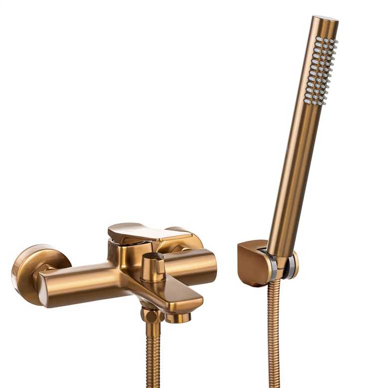 INVENA BATH MIXER NERI WITH SHOWER SET COPPER