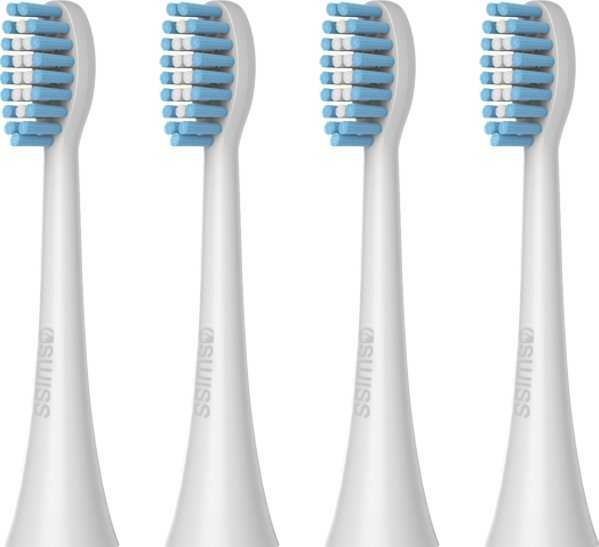 4SWISS Brush Head Sensitive Clean White 4pcs