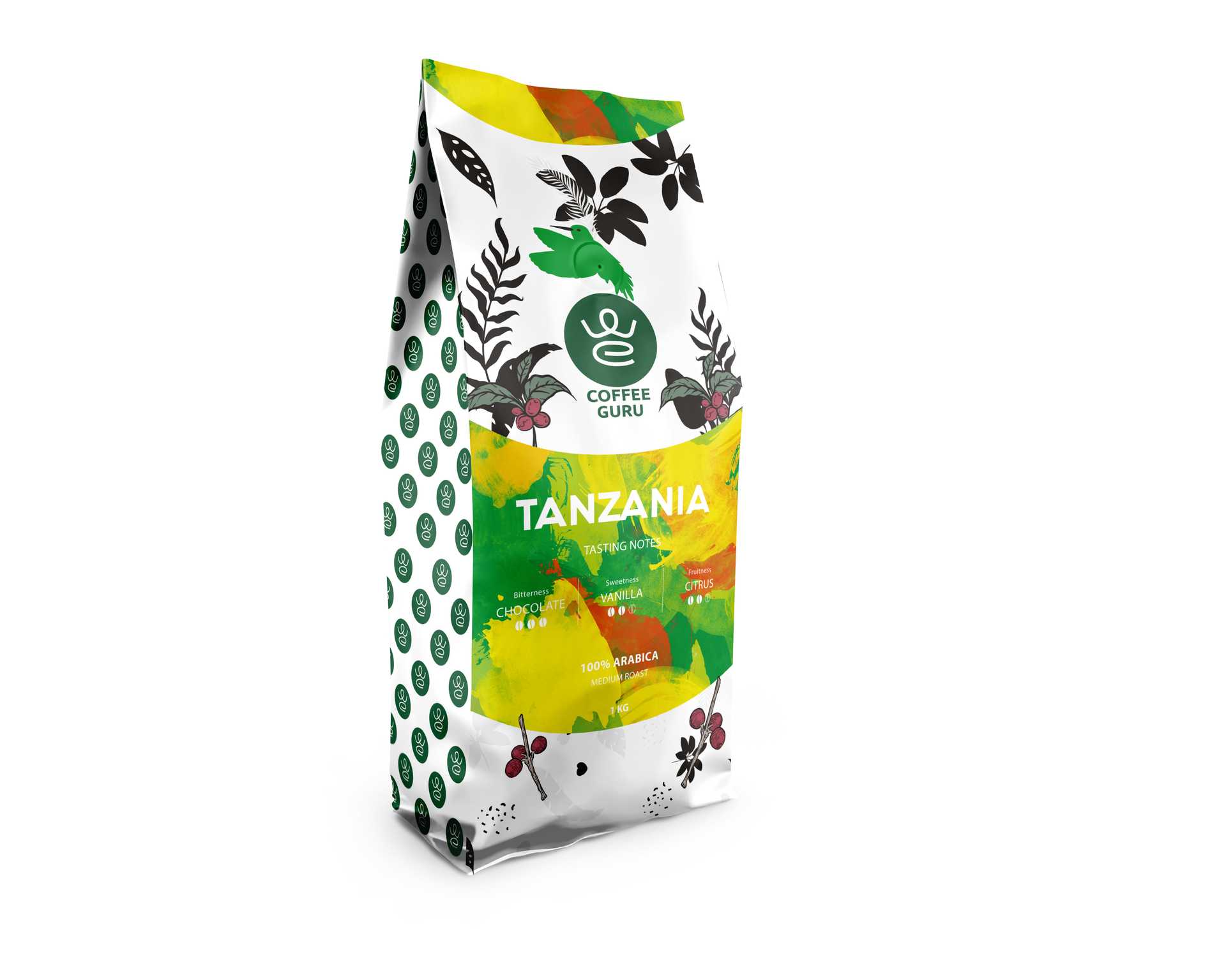CoffeeGuru Kafijas pupiņas Coffee Guru, Tanzania 1 kg English: Coffee beans Coffee Guru, Tanzania 1 kg