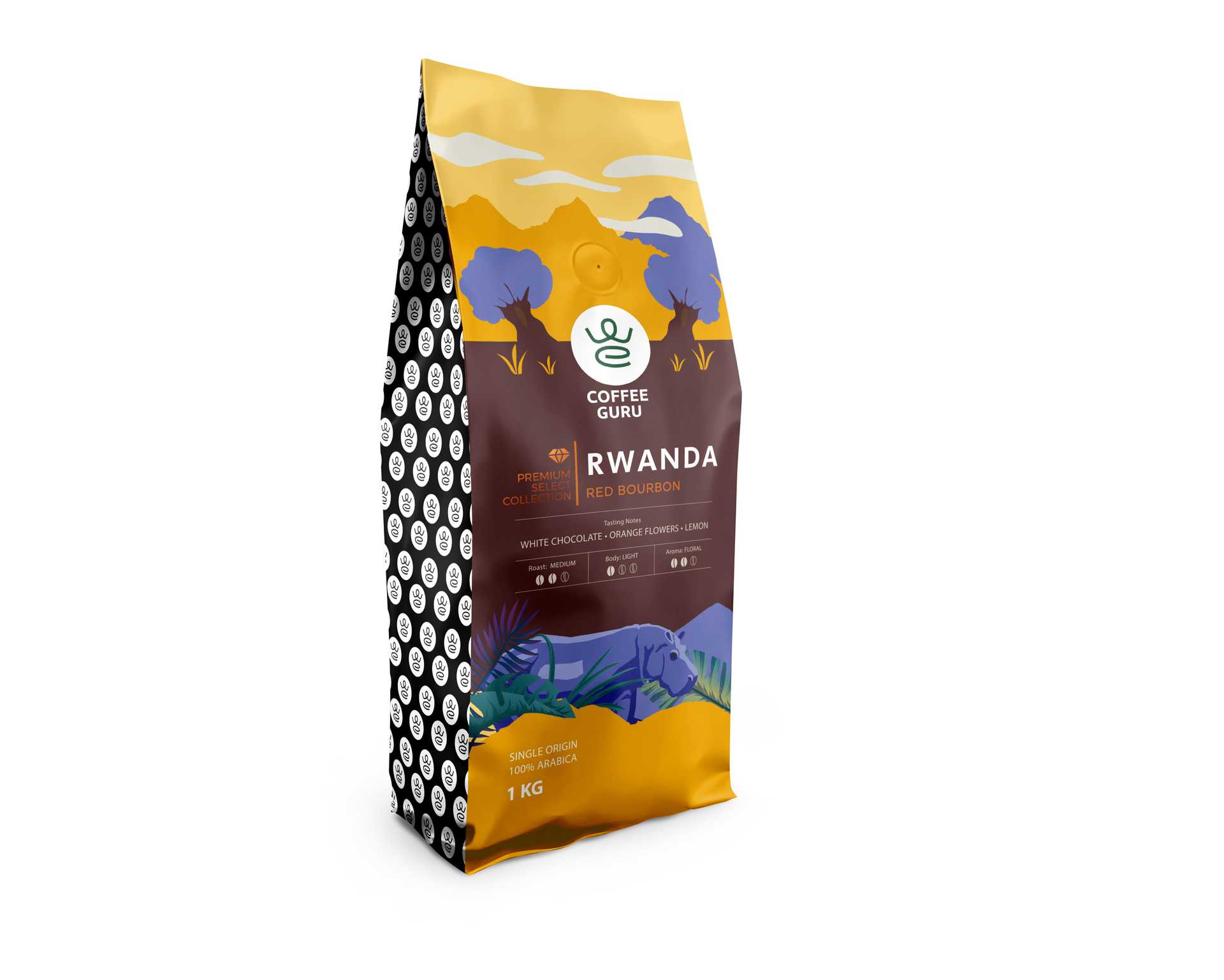 CoffeeGuru Kafijas pupiņas Coffee Guru Rwanda, 1 kg English: Coffee beans Coffee Guru Rwanda, 1 kg