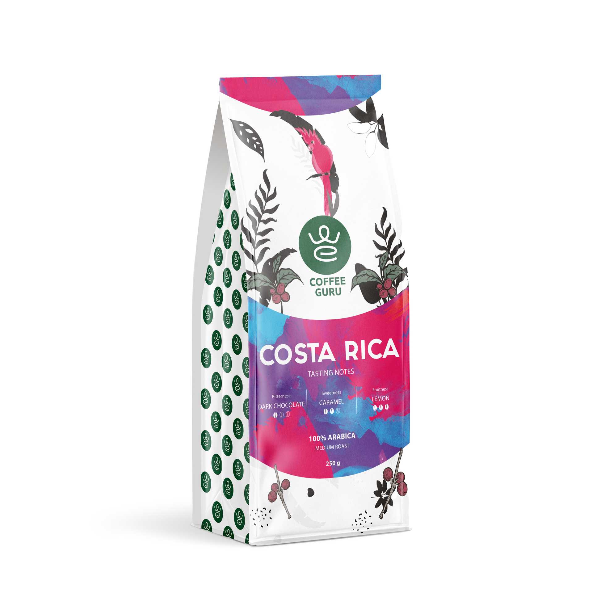 CoffeeGuru Kafijas pupiņas Coffee Guru Costa Rica, 250g English: Coffee beans Coffee Guru Costa Rica, 250g