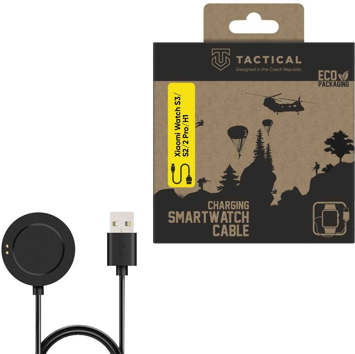 Tactical USB Charging Xiaomi Watch S3|S2|2 Pro|H1 Black