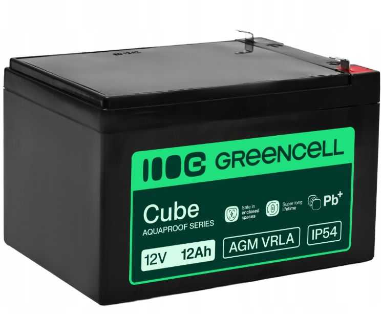 Greencell AGM VRLA 12V 12Ah maintenance-free