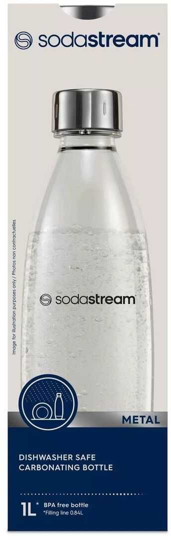 SodaStream 1L Metal Carbonating Bottle
