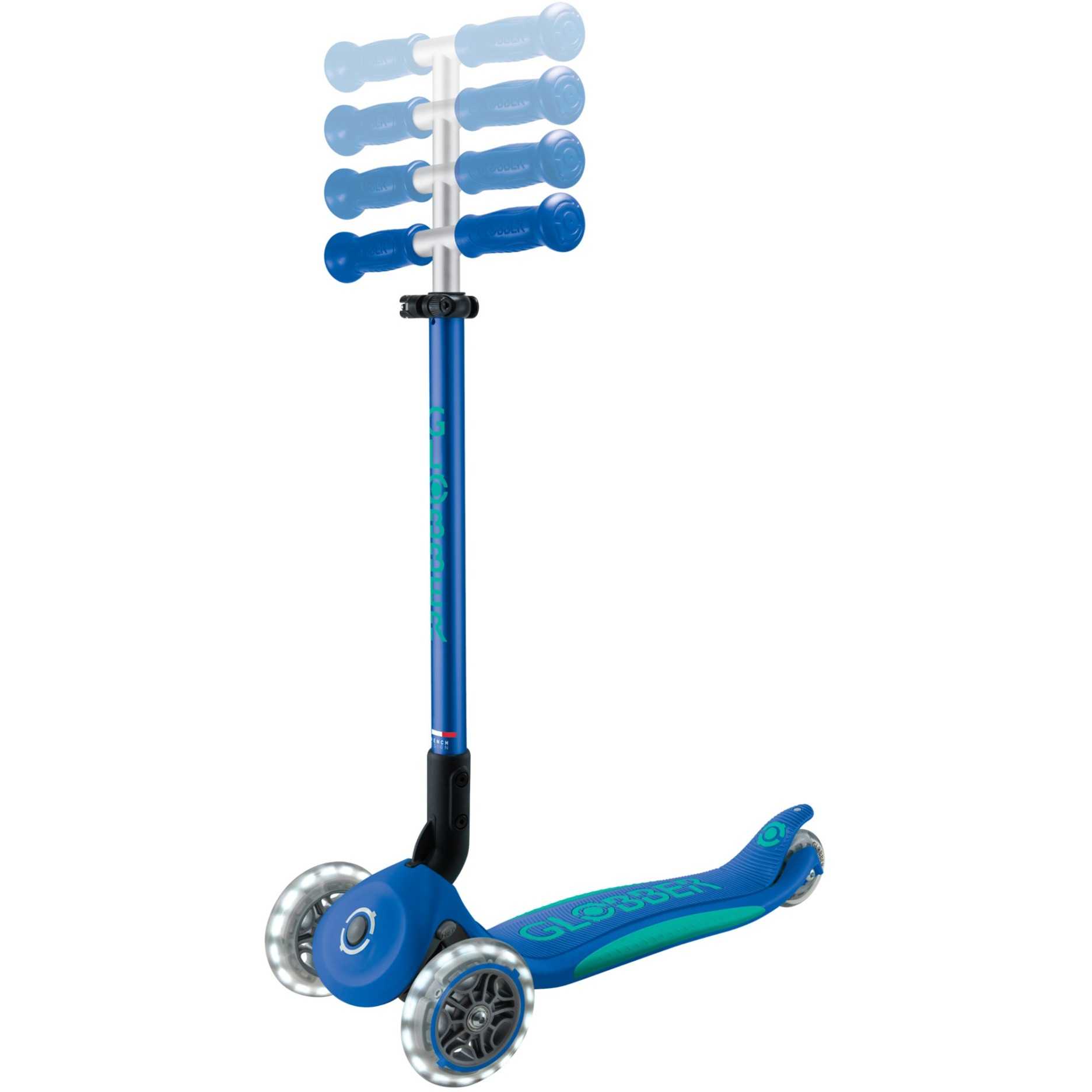 Globber Primo Foldable Plus Lights (dark blue/turquoise)