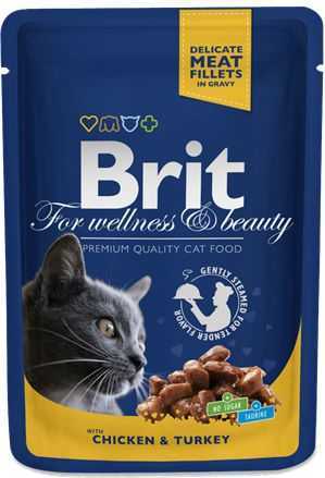 Brit Premium Cat Pouches with Chicken AND Turkey 100g