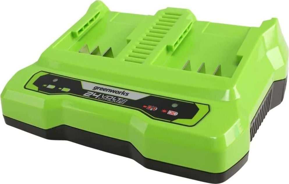 GREENWORKS Battery charger, 2 ports, 24 V, 2 A
