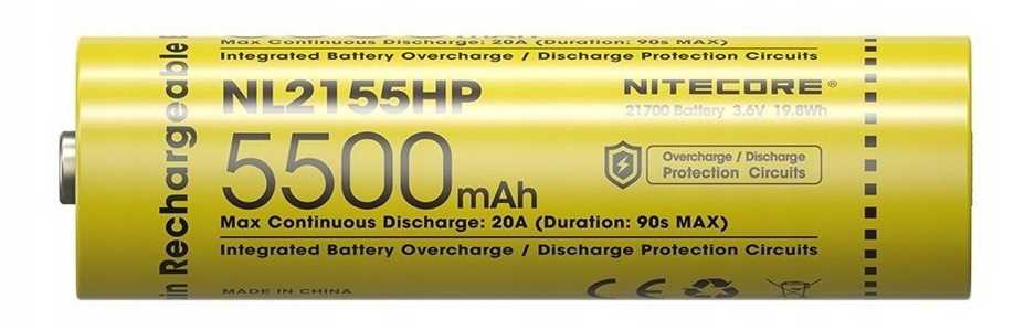 NITECORE NITNL2155HP 21700 5500mAh 1pc