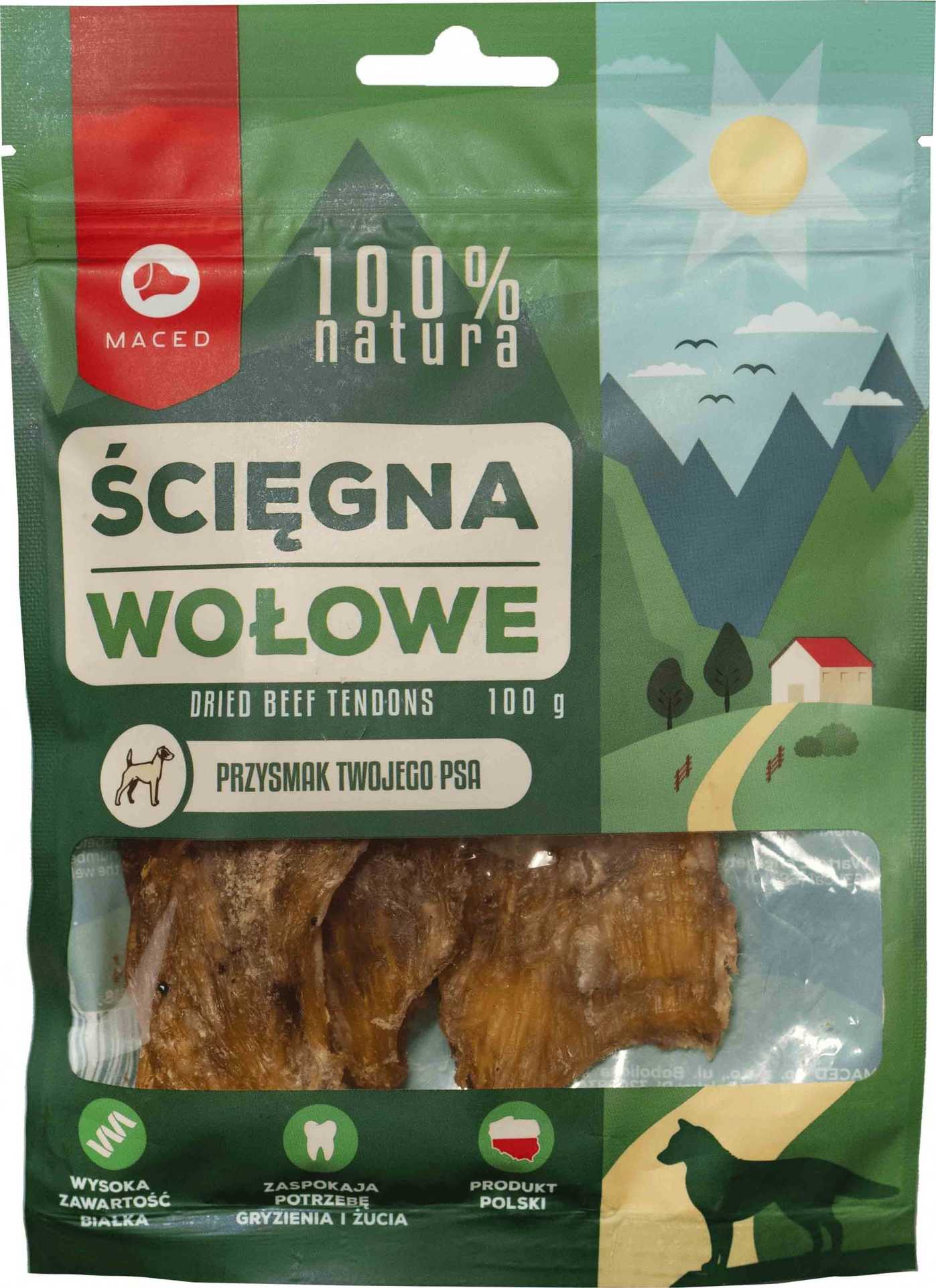 MACED Beef tendons - dog chew - 100 g