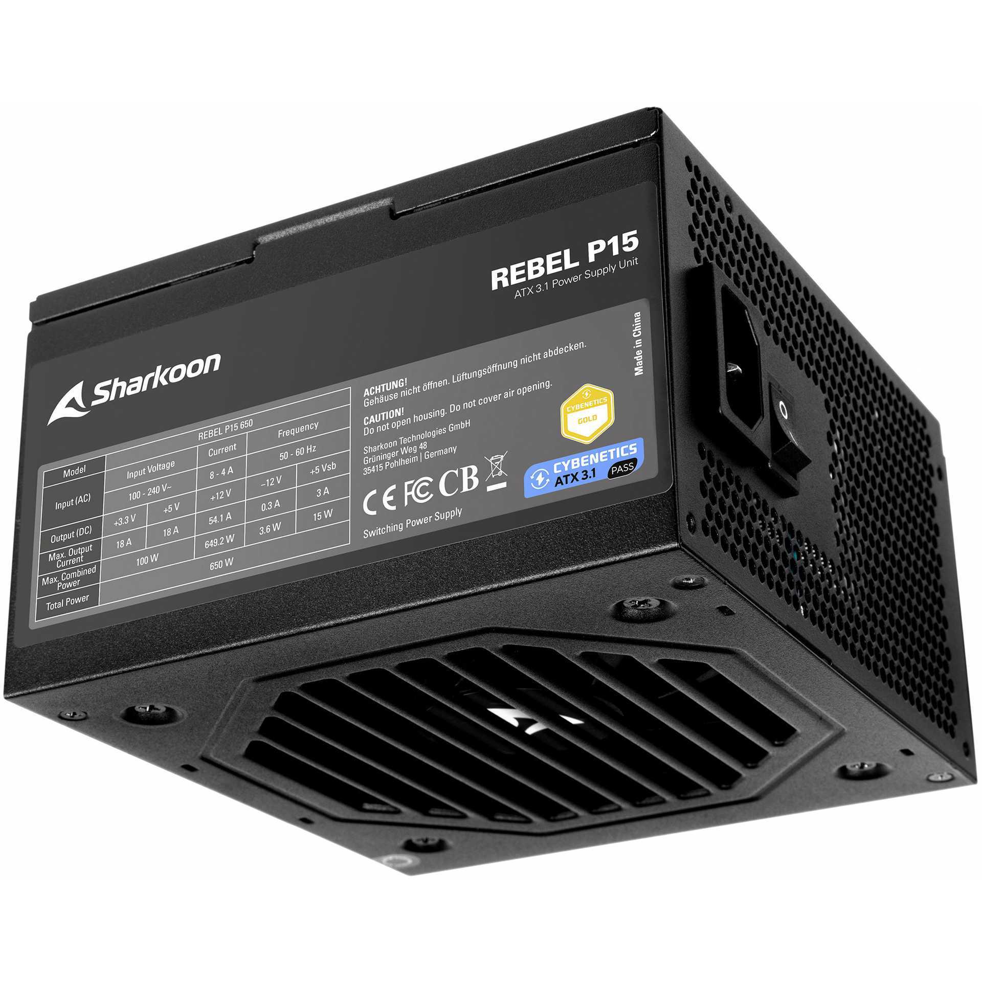Sharkoon Rebel P15 650 (black, 1x