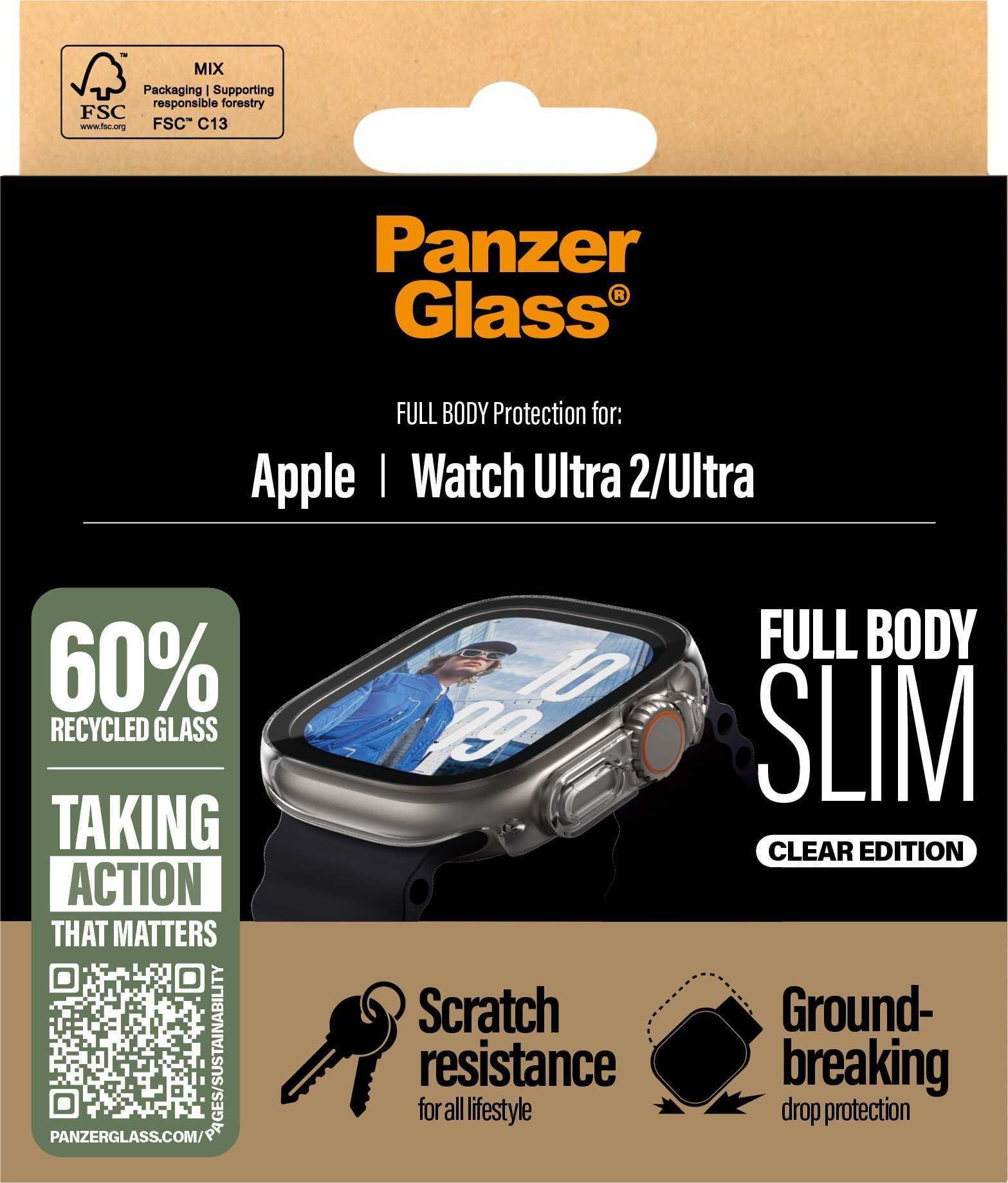 PanzerGlass Full Body Slim Clear Case for Apple Watch Ultra 2