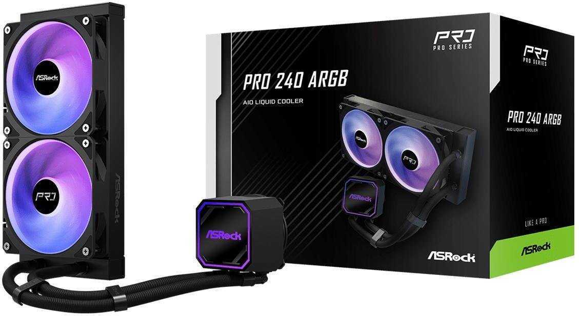ASROCK Pro 240 ARGB 120 mm CPU Cooler 90-APRA24-BAAGA6