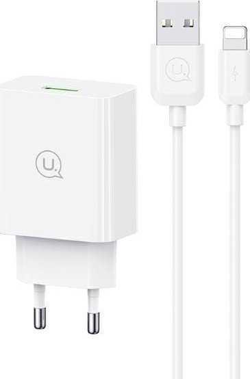 USAMS CC083 QC3.0 18W White Lightning cable