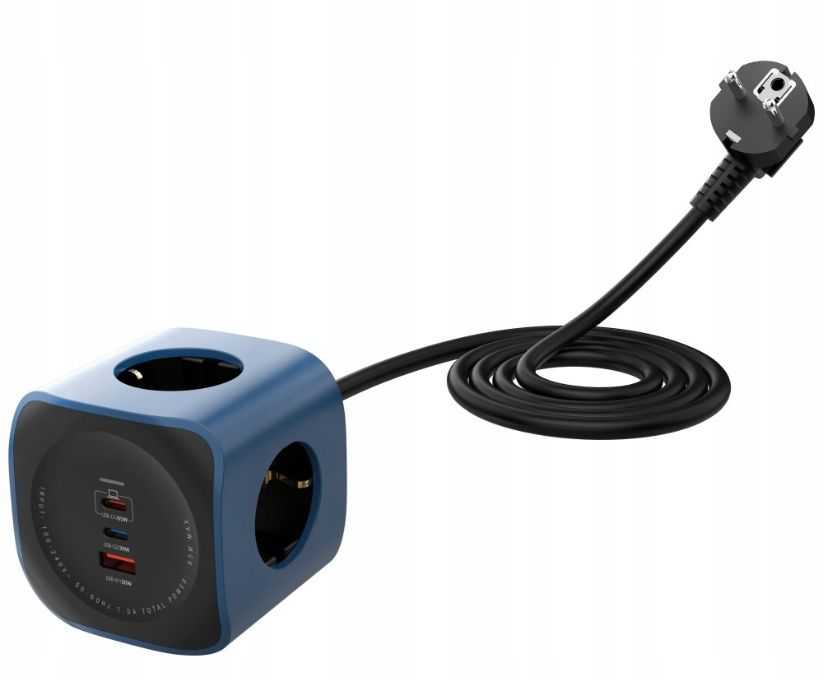Beline Cellline Power Socket Cube 2500W USB/2xUSB-C 65W Blue